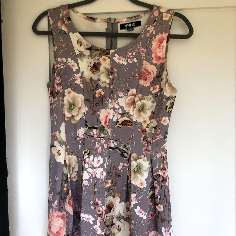 Gray floral dress